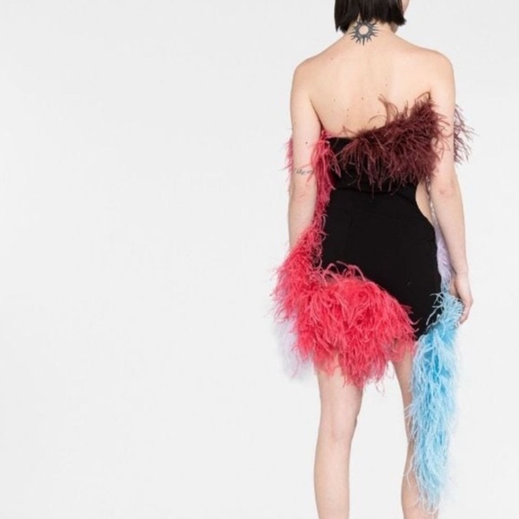 The Attico Keri Feather Mini Dress - Picture 4 of 8